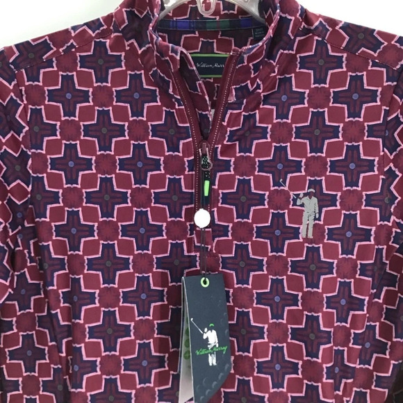 William Murray Women’s Golf Chip Shot Burgundy Pullover 1/4 Zip NWT Size Small - Picture 3 of 8